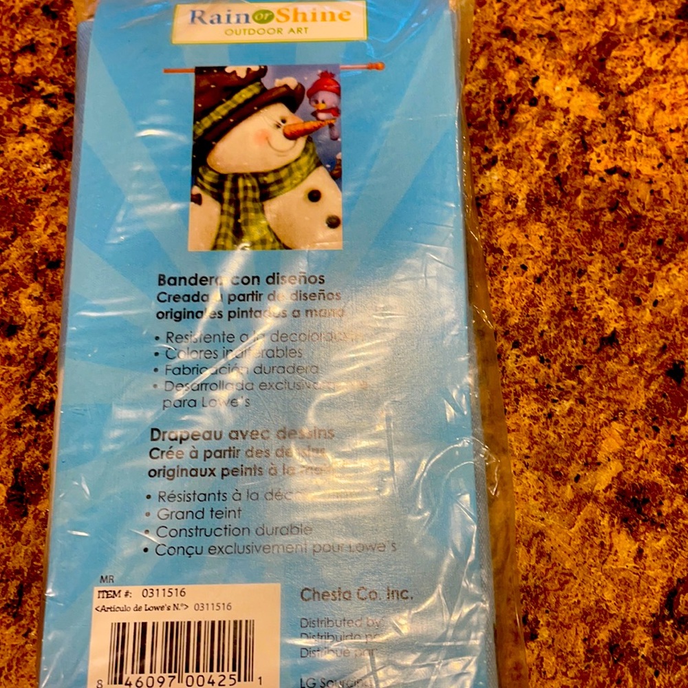 Snowman Art Flag